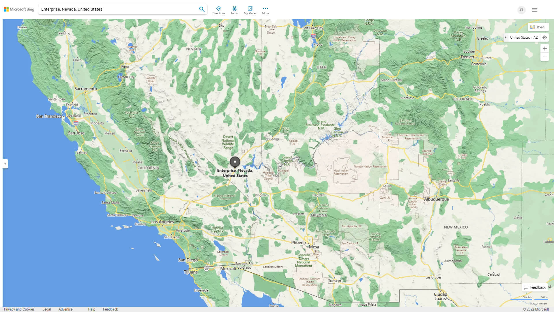 Enterprise Map Nevada